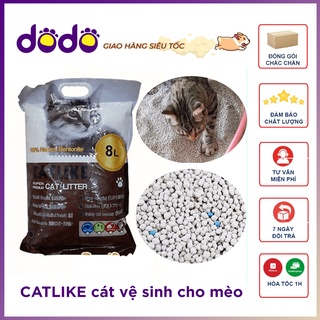 Cát vệ sinh cho mèo siêu hút siêu thấm catlike 8l - cát mèo, cat ve sinh meo - dodo pet