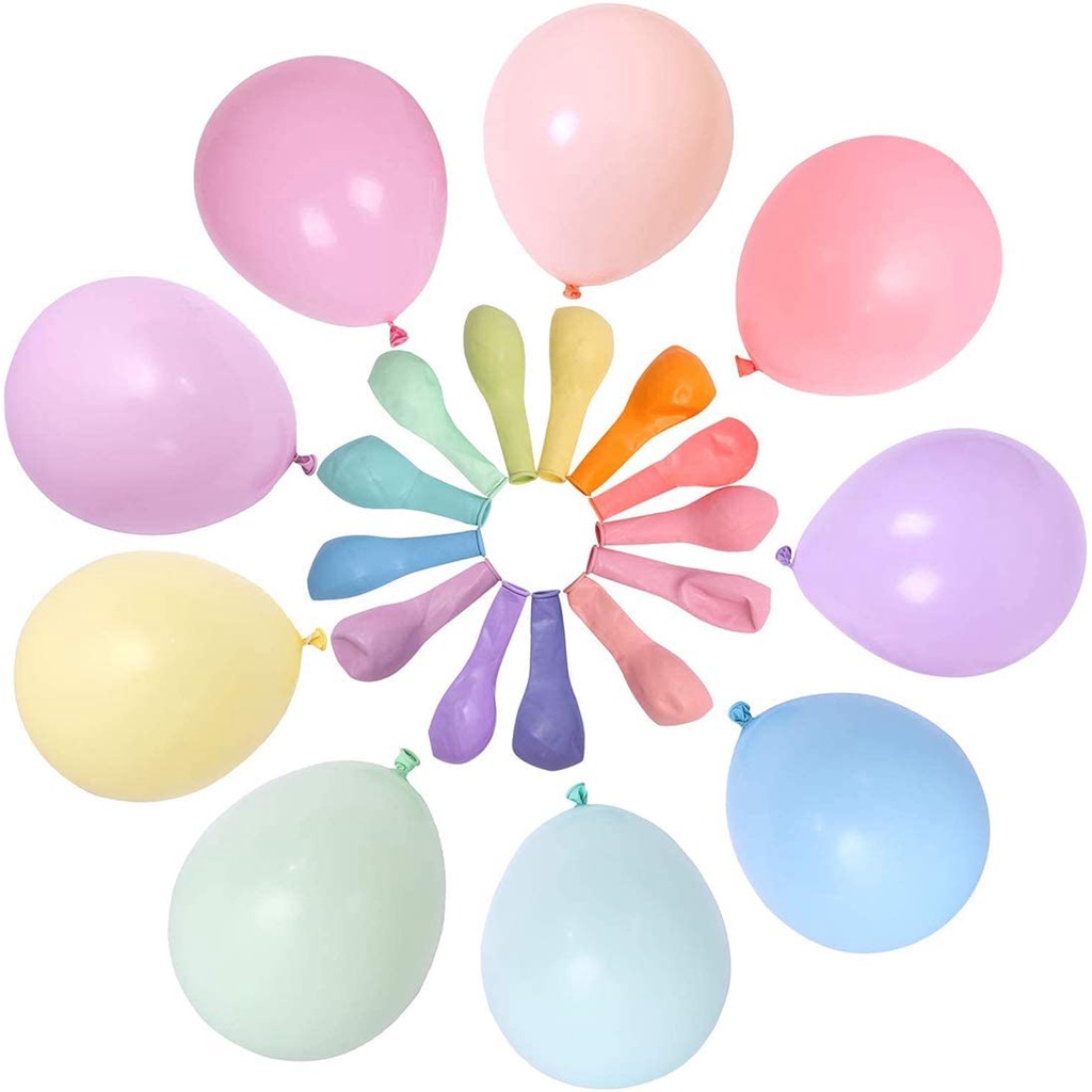 Set 20 Bong Bóng Macaron Trang Trí Tiệc Sinh Nhật/Tiệc Cưới