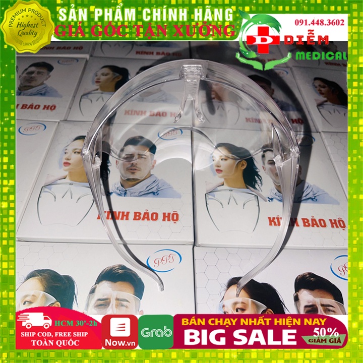 [CHÍNH HÃNG] Kính Chống Giọt Bắn PPT VN Face Shield, Kính Bảo Hộ, Mặt Nạ Mũ Tấm Chắn Chống Dịch Mica Dẻo Trong Suốt