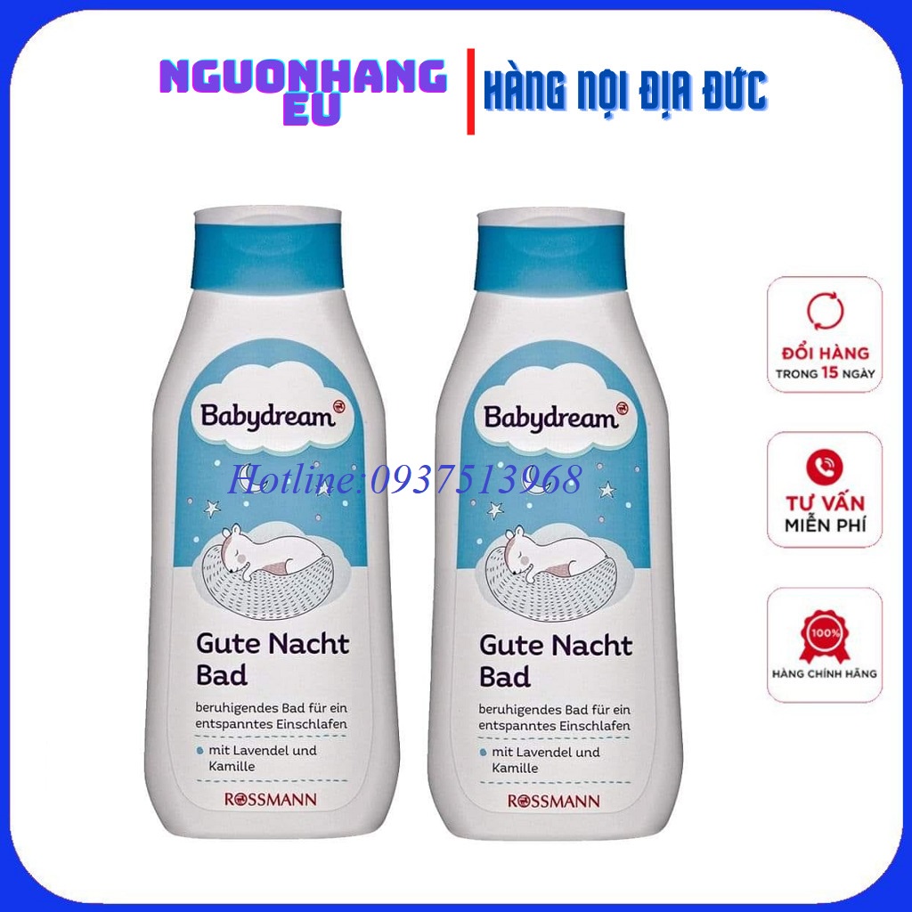 Sữa tắm BabyDream Gute nacht bad Nội địa Đức Giúp bé ngủ ngon