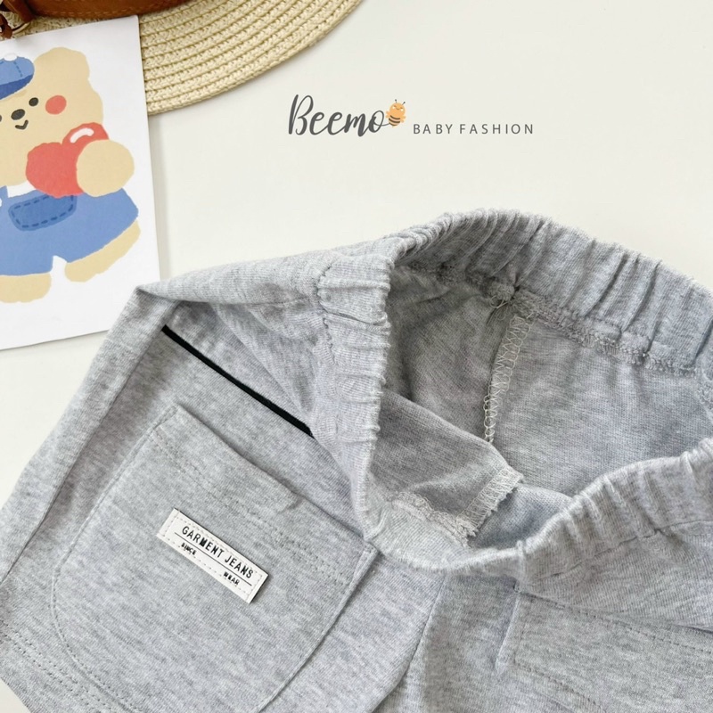 Quần short cotton túi hộp bé trai-MS47