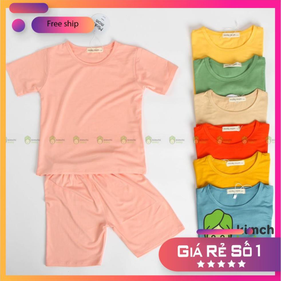 Đồ Bộ Bé Trai, Bé Gái Minky Mom Vải Thun Lạnh, Bộ Cộc Tay Cho Bé Mặc Nhà, Bộ Quần Áo Trẻ Em Dễ Thương Mùa Hè 😘😘😘