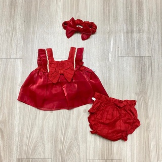 Set bộ bé gái nơ kèm chip