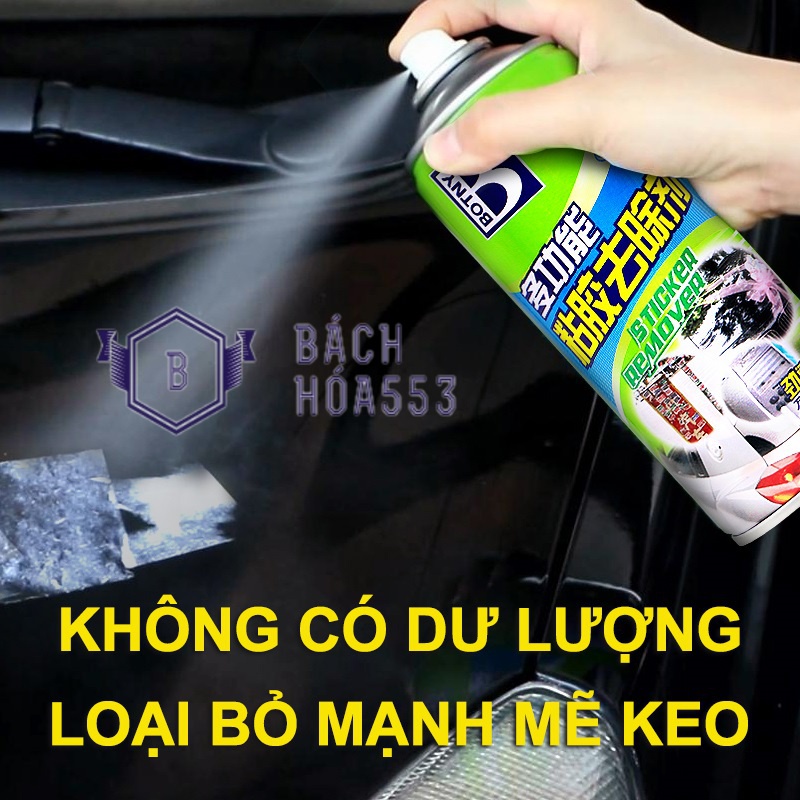 Chai xịt tẩy keo băng dính siêu sạch Botny Hando 450ml