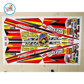 [SHIN DECAL] Tem xe ELEGANT 50 SPARK NANO ĐỎ ĐEN