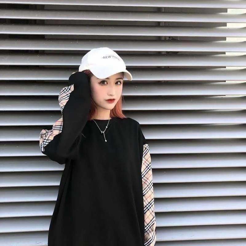 New ladies Korean loose seams with velvet warm sweaters