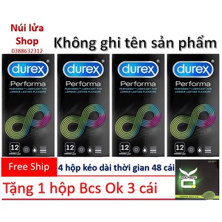 [COMBO] 4 hộp Bao cao su KÉO DÀI THỜI GIAN Durex Performa - 48 bao