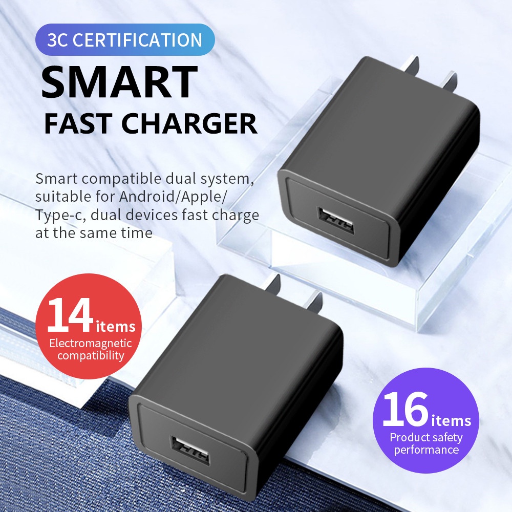 Cục sạc nhanh USB 3.0 thích hợp cho Iphone 12 11 Pro 8 Us / Eud Samsung Xiaomi