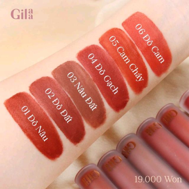 (Hàng có sẵn - đủ màu) Son kem lì Gilaa Long Wear Lip Cream