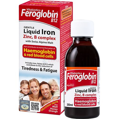 Vitamin dạng nước Vitabiotics Feroglobin B12 bổ sung sắt lọ 200ml - NT183