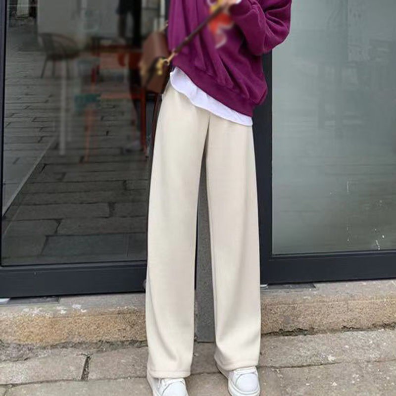 Quần Dài Nữ Lưng Cao Ống Rộng Thời Trang