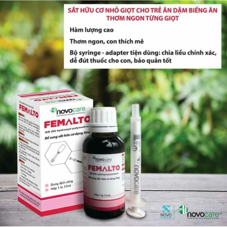 Femalto – Bổ sung SẮT HỮU CƠ dạng lỏng CÔ ĐẶC nhập khẩu từ Ý =, KHÔNG TANH  không gây táo bón | Thế Giới Skin Care