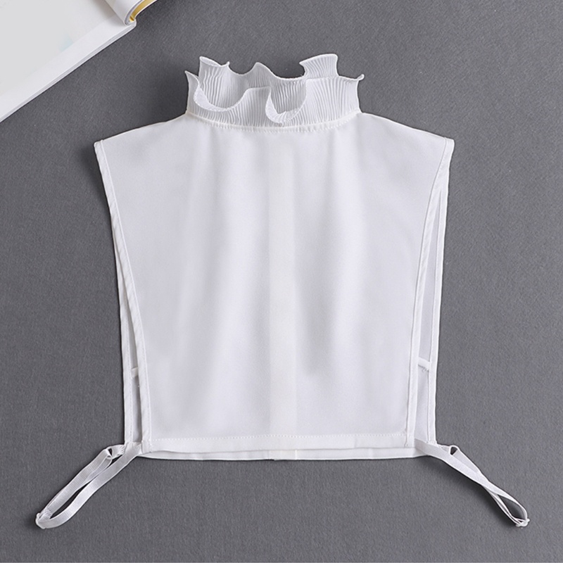 Set 2 áo sơ mi giả cổ đứng cài nút tay áo giả có thể tháo rời cho nữ