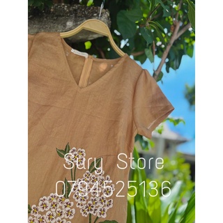 ĐẦM LINEN CỔ TIM SANG TRỌNG