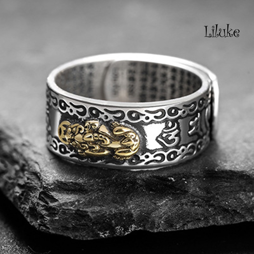 Nhẫn Hợp Kim Mạ Bạc Trang Trí Hình Trái Tim Cá Tính Cho Nam