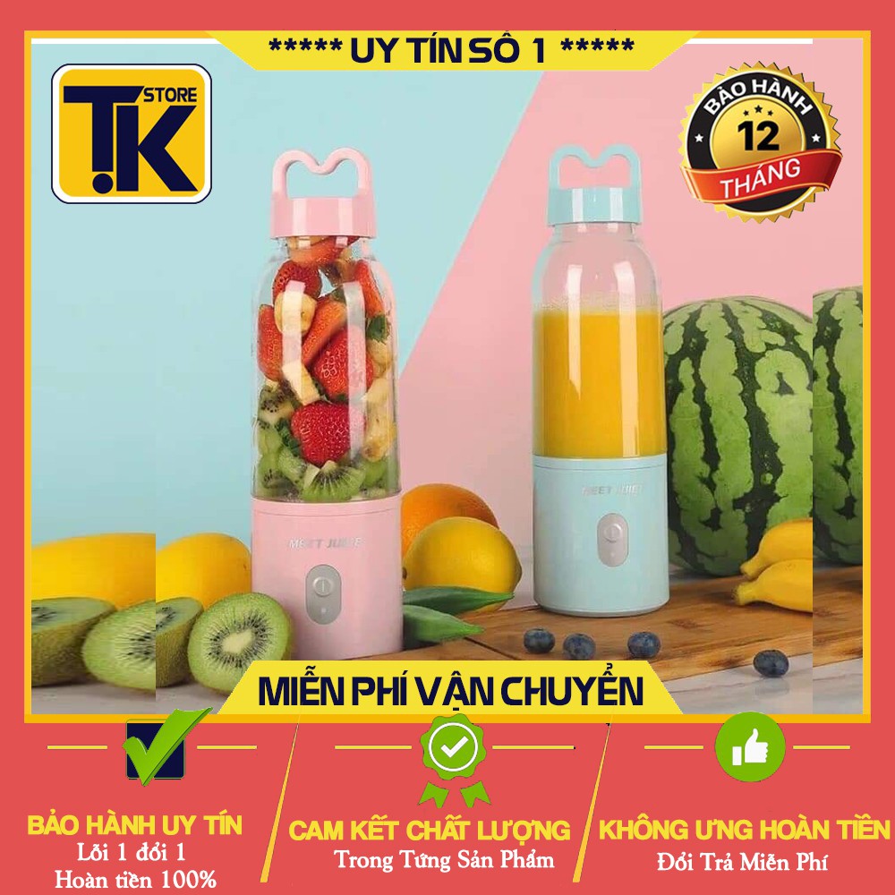 [Hàng Chính Hãng] Máy xay sinh tố cầm tay Meet Juice, máy xay Meet Juice mini cầm tay cao cấp- Bảo Hành 12 Tháng