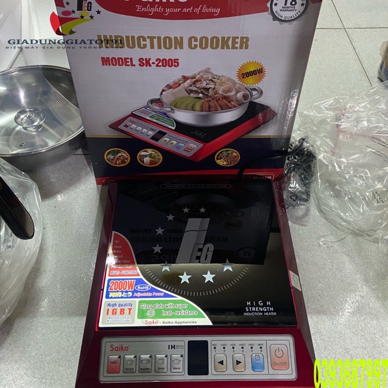 ☘️BẾP TỪ SAIKO 2005-5 CHỨC NĂNG NẤU ĐA NĂNG BẢO HÀNH 12 THÁNG