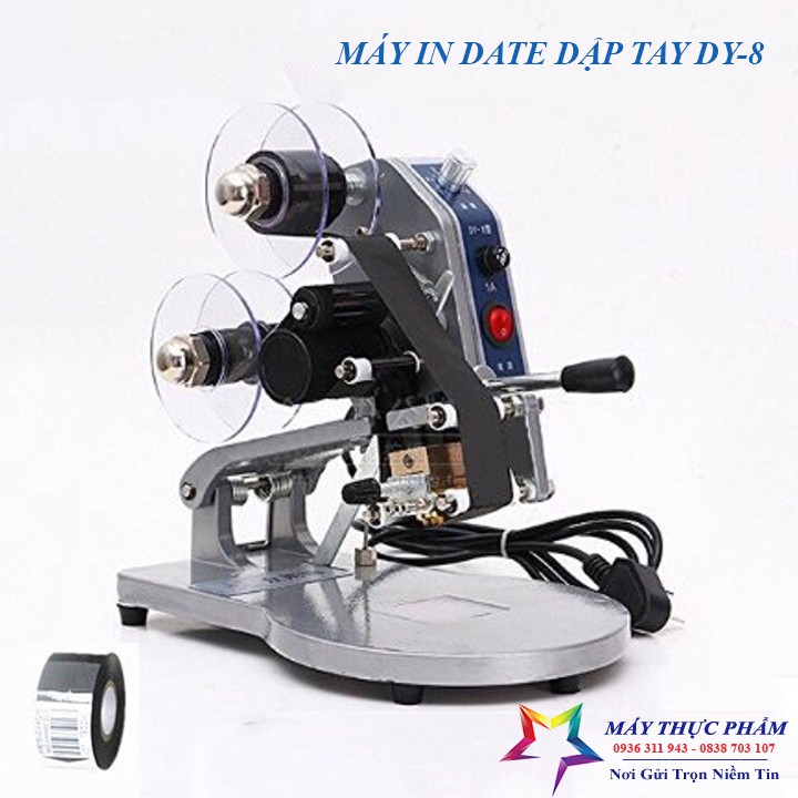 Máy in date DY-8 Tặng cuộn mực đi kèm máy