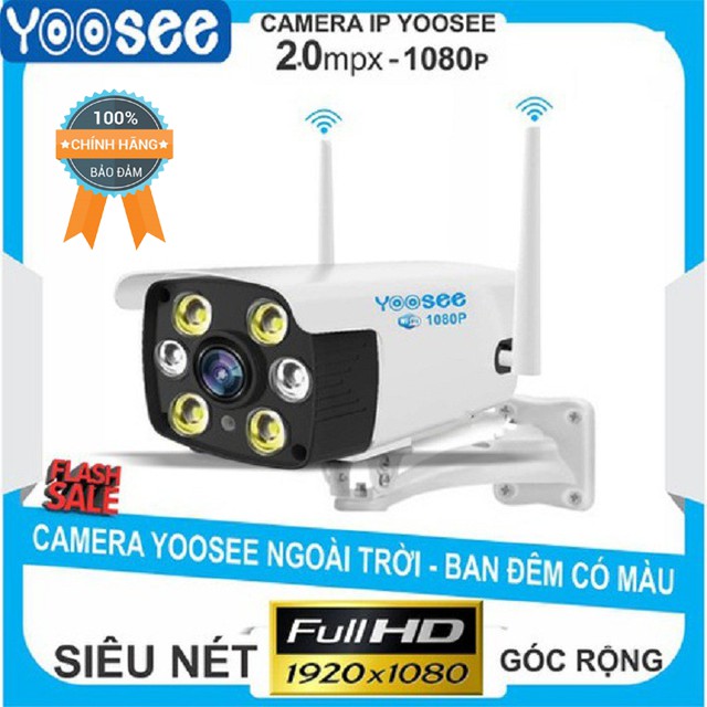 [Mã 154ELSALE2 giảm 7% đơn 300K] Camera YooSee Ngoài Trời Siêu Nét 2.0mpx (1080P) - Có màu ban đêm