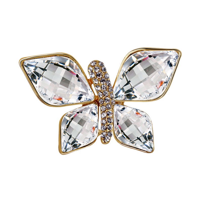 Ghim Cài Áo Hình Bướm Đính Đá Sang Trọng Cho Nữ