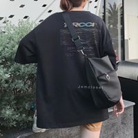 Áo Phông Nữ Unisex JEMCLOSET Form Rộng Áo Phông Có Hai Màu Trắng Và Đen Cá Tính CIR Nhiều Màu 1535