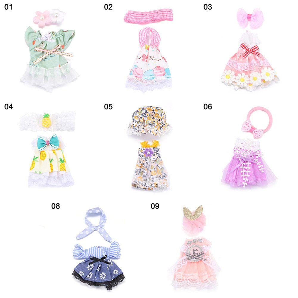 Đầm Công Chúa Nhiều Màu Xinh Xắn Cho Búp Bê 16cm