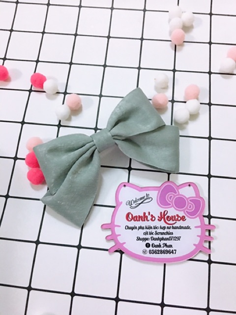 Kẹp nơ gấm đơn giản