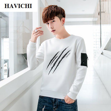 Áo thun nam tay dài 💝 𝐅𝐑𝐄𝐄𝐒𝐇𝐈𝐏💝sweater áo thun nam dài tay trắng dây kéo, ba gạch thoáng mát, mềm mịn | BigBuy360 - bigbuy360.vn