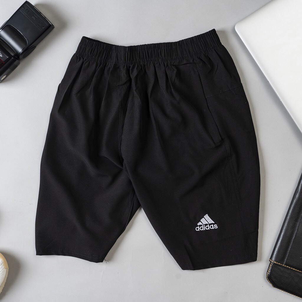 QUẦN ĐÙI FULL MÀU ĐEN, CHẤT LIỆU VẢI SI GIÓ MỀM PHOM 40-75KG