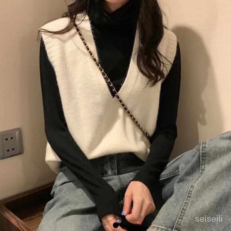 Áo dệt kim không tay thời trang mùa đông | BigBuy360 - bigbuy360.vn