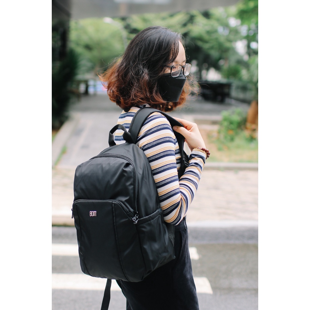 Balo học sinh, sinh viên thiết kế unisex, chất dù bền nhẹ cùng những gam màu nổi bật (BL DI 2 Sọc) - BOM