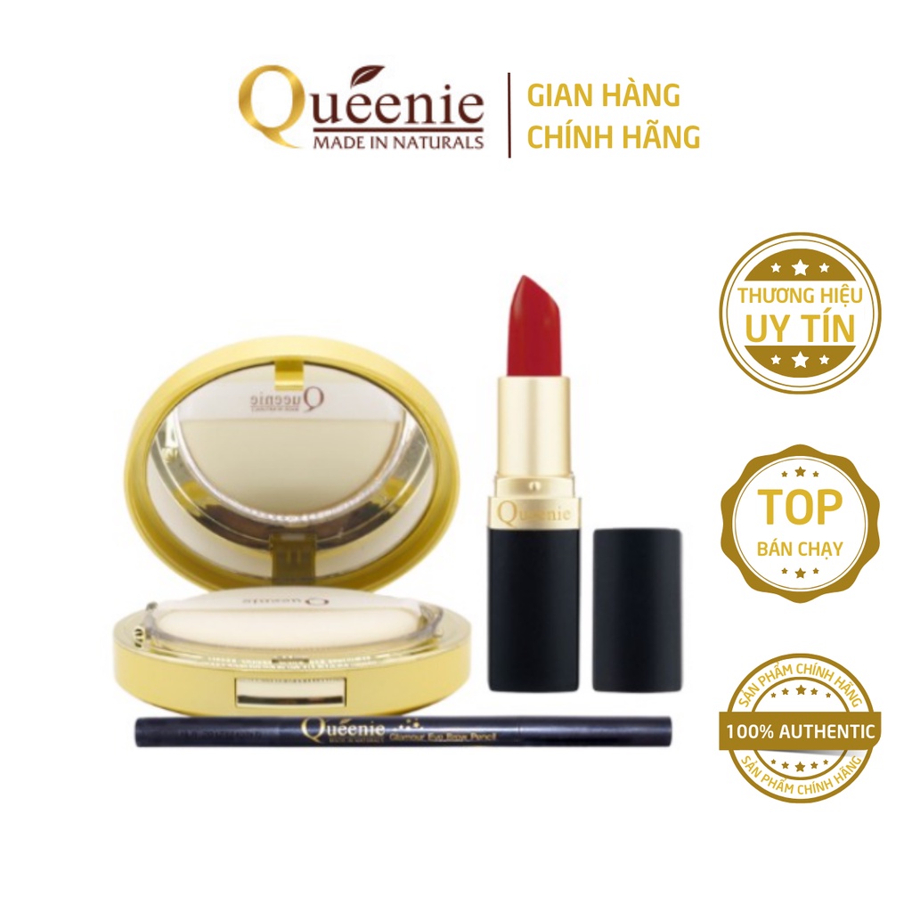 Bộ Trang Điểm 3 Món Cơ Bản Queenie Mỹ Phẩm Hàn Quốc Chính Hãng