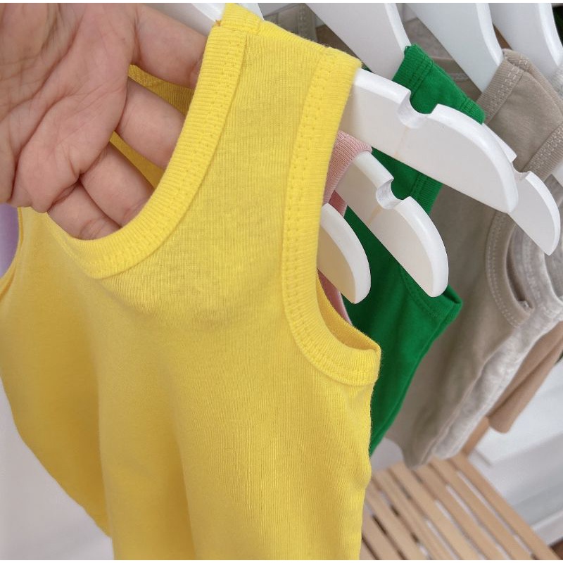 SÉT 3 ÁO BA LỖ COTTON XUẤT DƯ SIÊU MỀM MÁT CHO BÉ