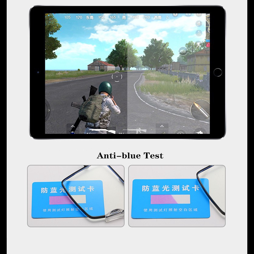 Kính Mát Gọng Kim Loại Vuông Chống Ánh Sáng Xanh Phong Cách Hàn Quốc Cho Nam Và Nữ