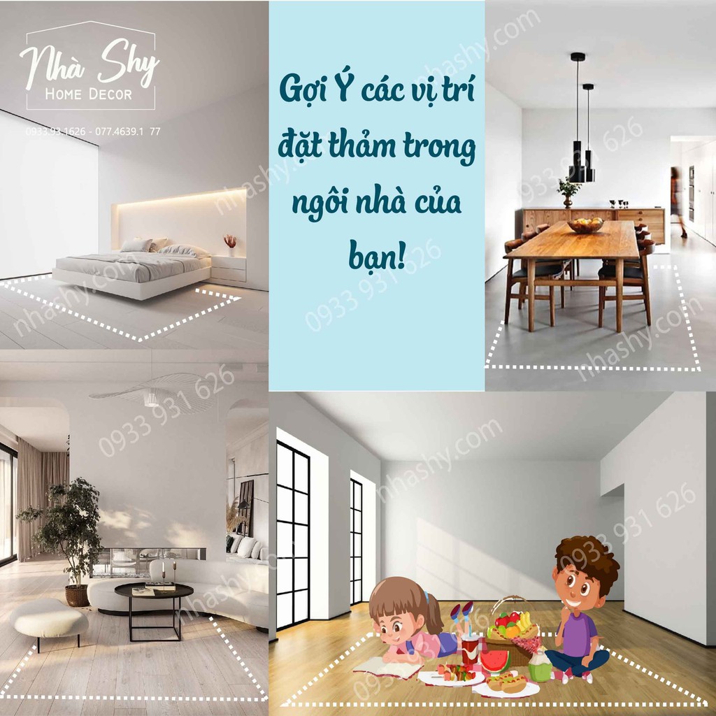 THẢM TRẢI SÀN 5D - THẢM TRANG TRÍ PHÒNG KHÁCH Size 2m3x1m6