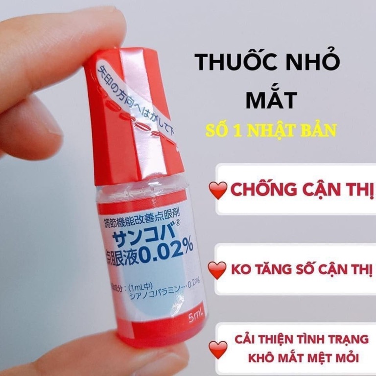 Nước nhỏ mắt cận Sancoba của Nhật Bản hỗ trợ tăng cường thị lực 5ml - hàng ngoại LikeandBuy