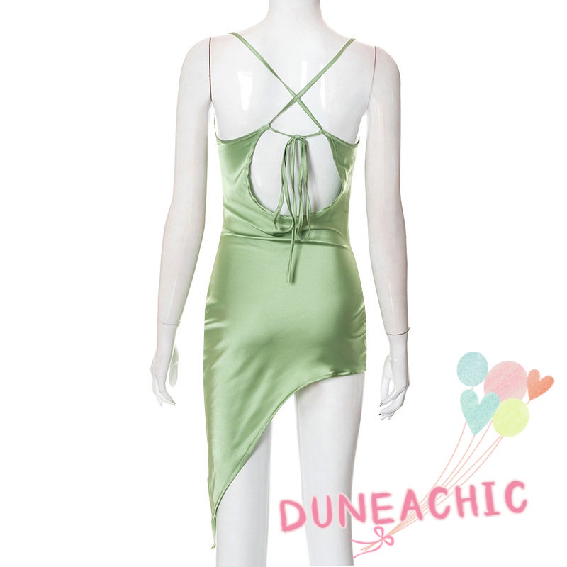 DUNEA Đầm Không Tay Hở Lưng Thiết Kế Độc Đáo Quyến Rũ Cho Nữ