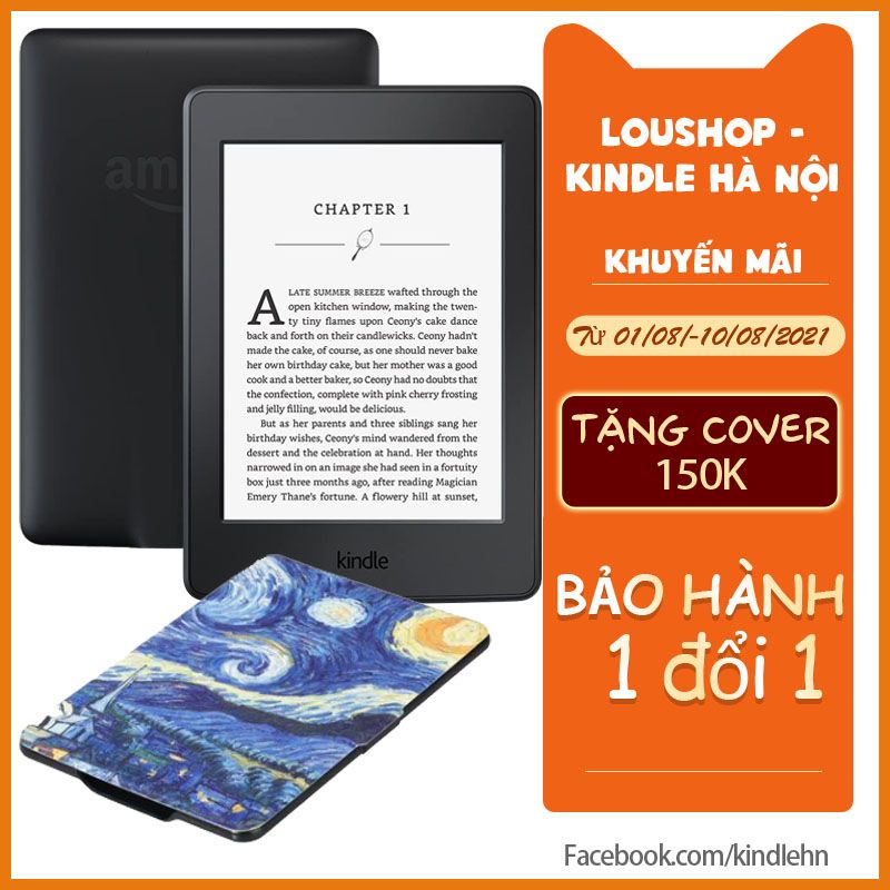 Máy đọc sách Kindle Paperwhite 3 (7th) Kindle PPW3 màn hình e-ink có đèn nền với màn hình 6'' 300PPI sắc nét, bộ nhớ 4GB