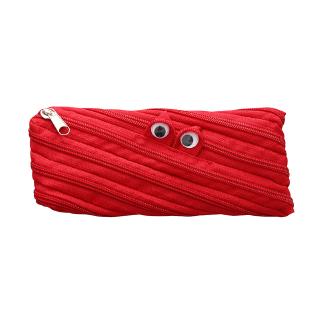1 Chiếc Sáng Tạo Văn Phòng Phẩm Đơn Giản Đáng Yêu Dung Tích Lớn Vải Nhỏ Quái Vật Dây Kéo Túi Đựng Bút Chì