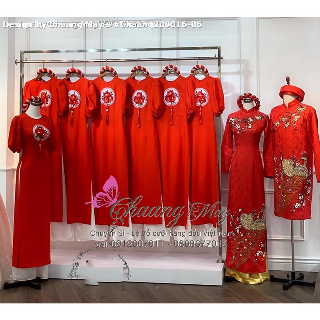 Áo dài cách tân truyền thống Combo 3SP áo dài may sẵn giá rẻ đồng phục cưới hỏi đẹp