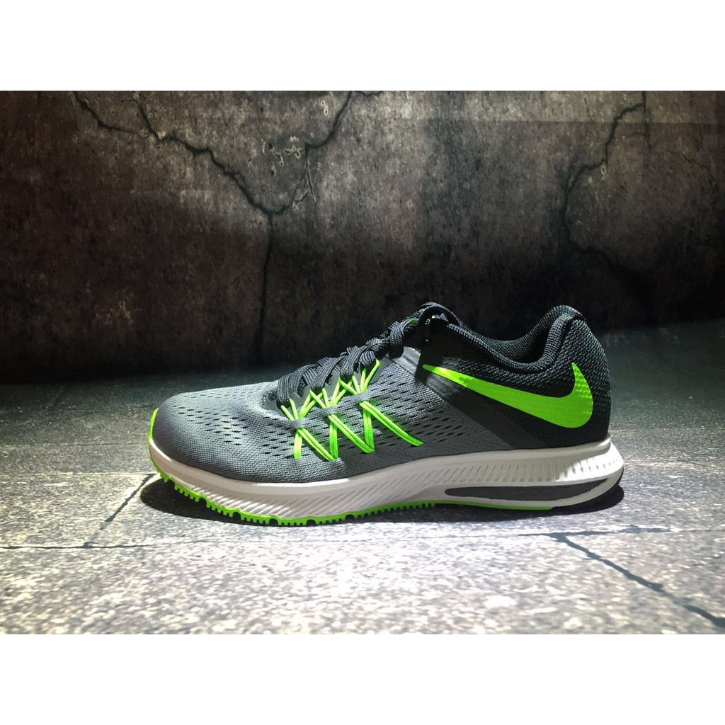 Giày chạy bộ Nike Nike ZOOM WINFLO 3 không khí màu xám lạnh / xanh điện tử / đen than