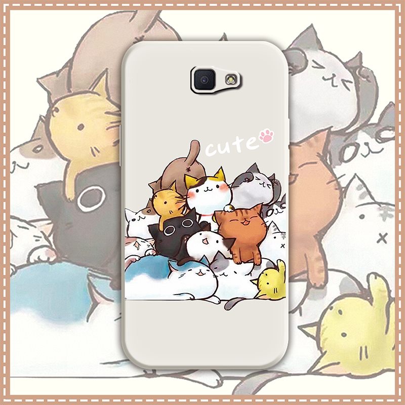 Skin feel silicone protective case Phone Case For Samsung Galaxy J7 Prime/2/2018/ON7 2016/G610F Cartoon Lens package