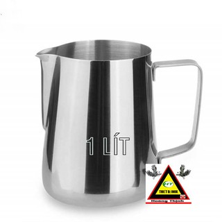 Ca inox 1 lít - inox 304 - ca rót sữa pha chế