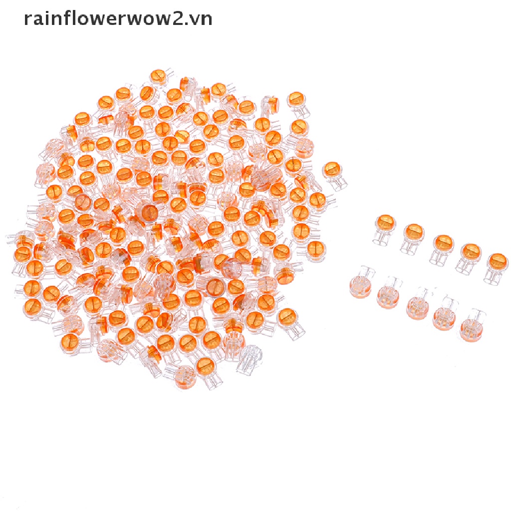 Set 200 Đầu Nối Dây Điện 2 Cổng Bằng Nhựa K1 Màu Cam Chuyên Dụng