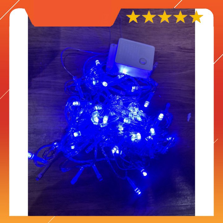 XẢ KHO - BÁN VỐN XẢ KHO -  [Hot] Bộ 5 đèn led trang trí dài 8m màu xanh dương led tiêu siêu sáng BTC01 KJGHFUROT9578