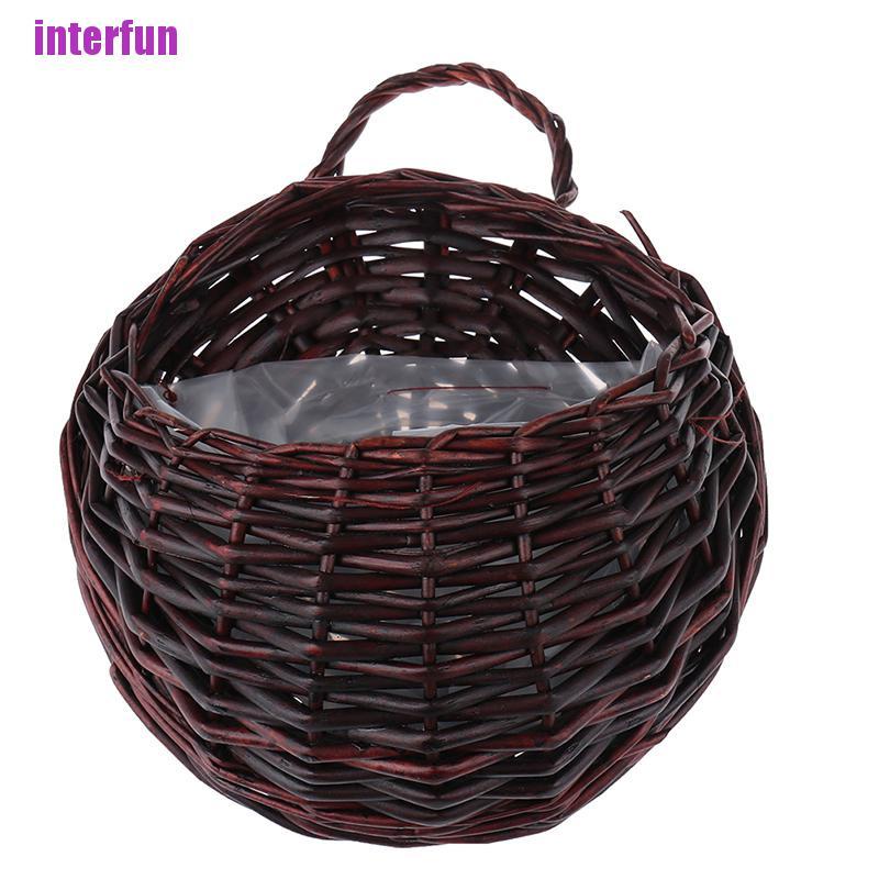 Giỏ Mây Treo Tường Đựng Chậu Hoa Tiện Dụng