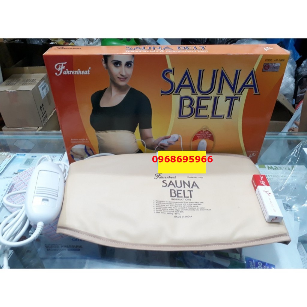 Đai quấn nóng giảm mỡ bụng Sauna Belt Chính hãng, Bảo hành đổi mới 12 tháng miss belt