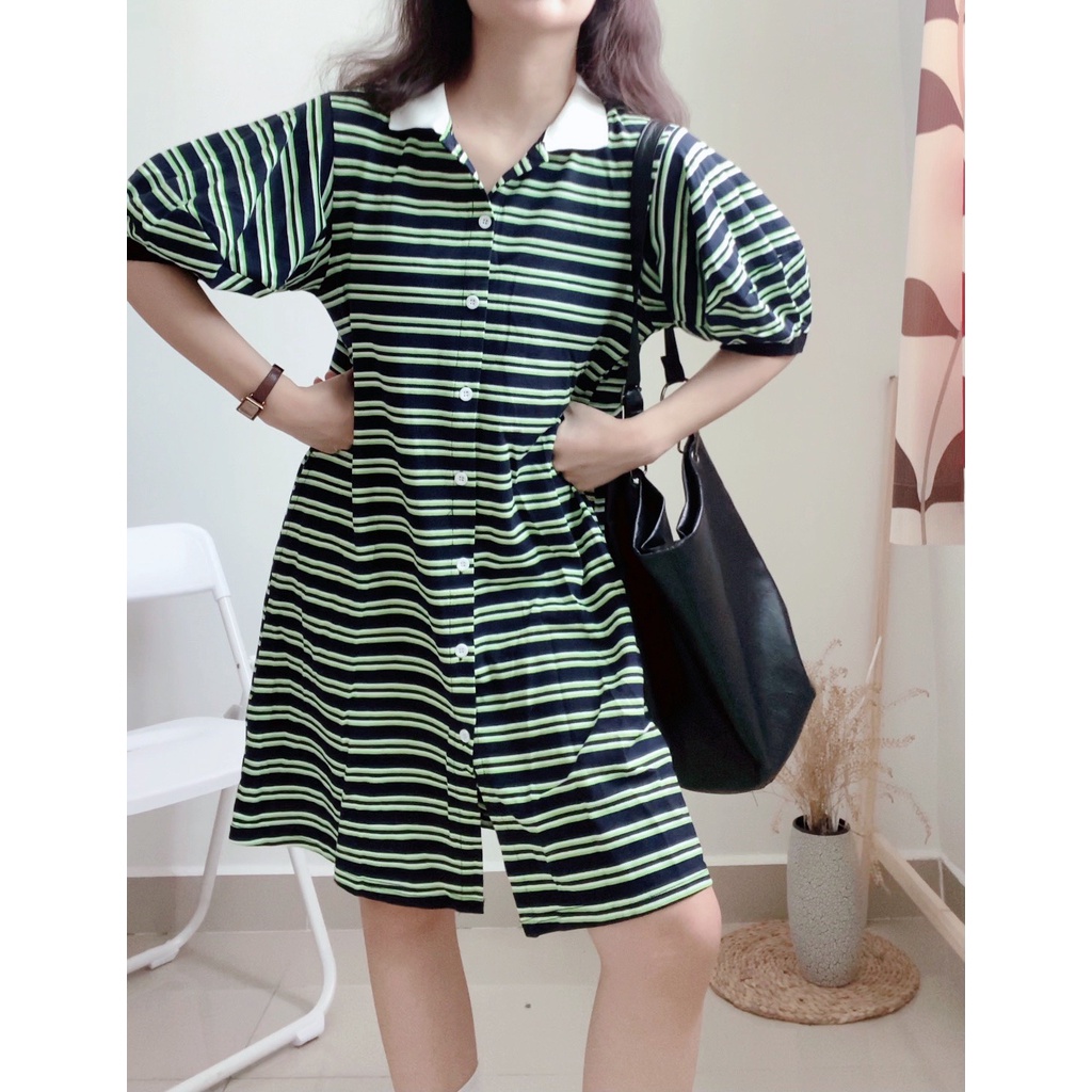 Polo Dress_ Váy ngắn suông phong cách Hàn Quốc  năng động - immin.h