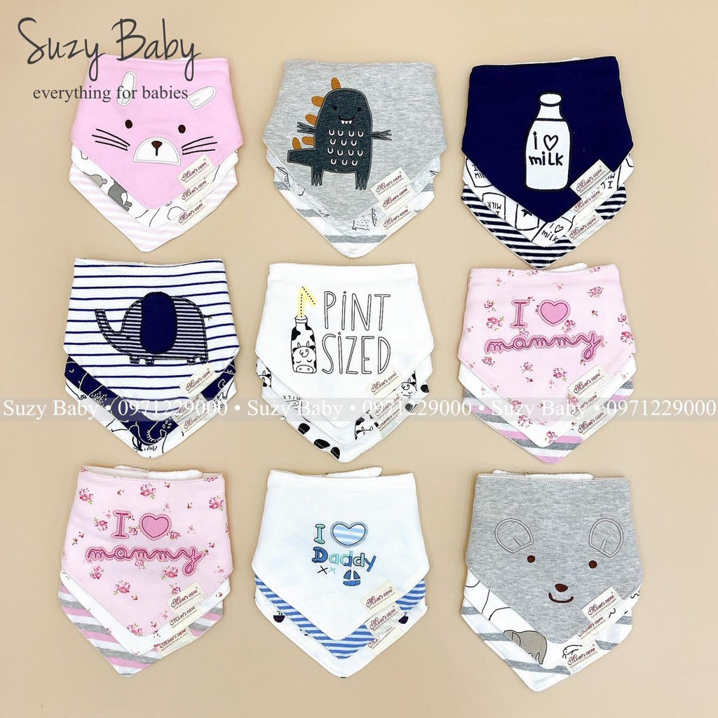 SET 3 YẾM VÀ 3 MŨ MOMCARE CHO BÉ SƠ SINH