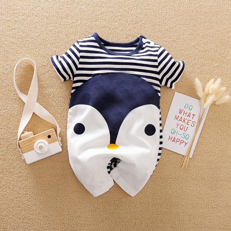 0-18 months baby cotton short-sleeved jumpsuit